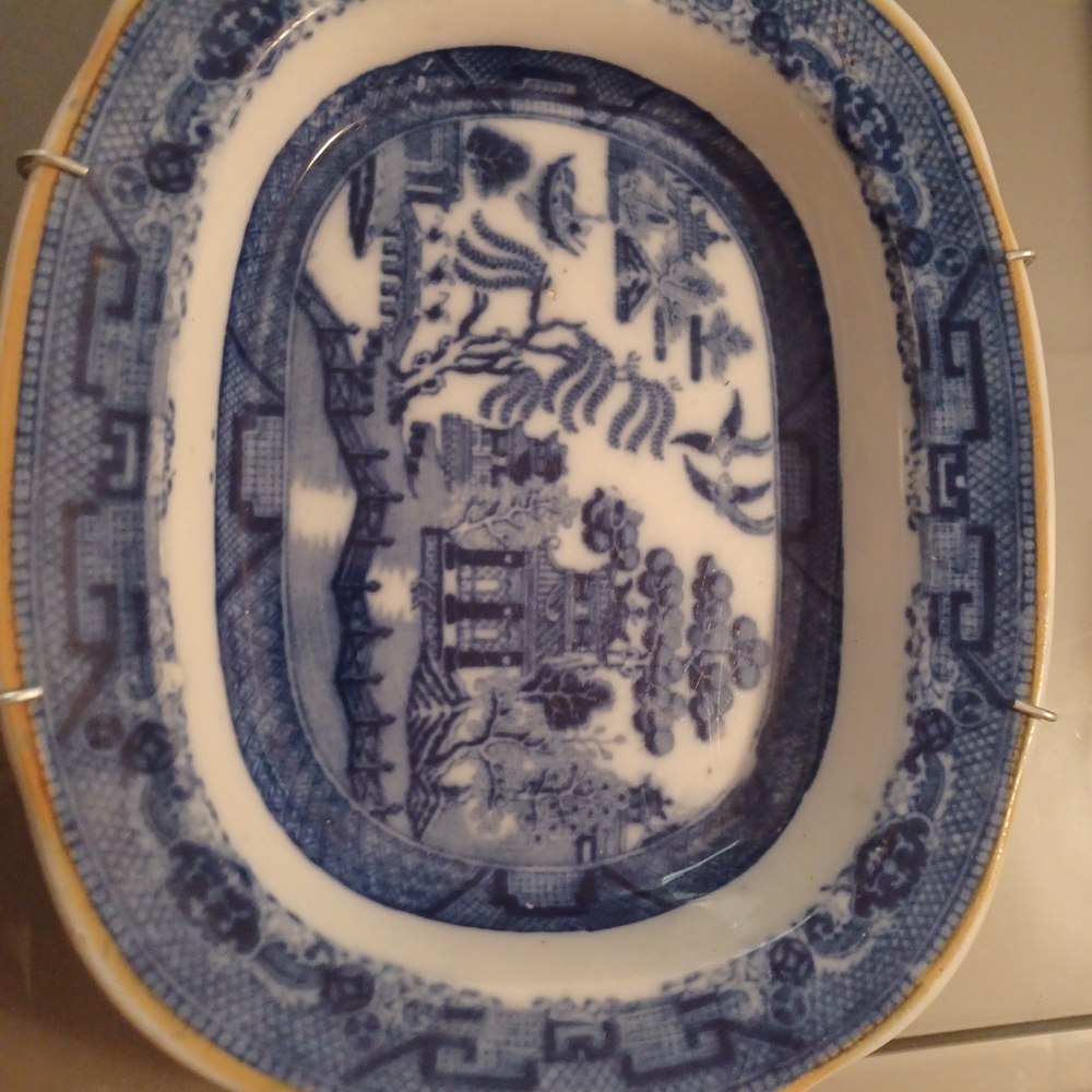Blue and White Porcelain Serving Platter